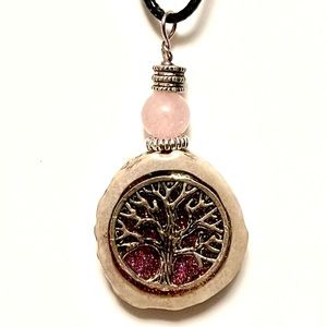 Hand made deer antler shed necklace.